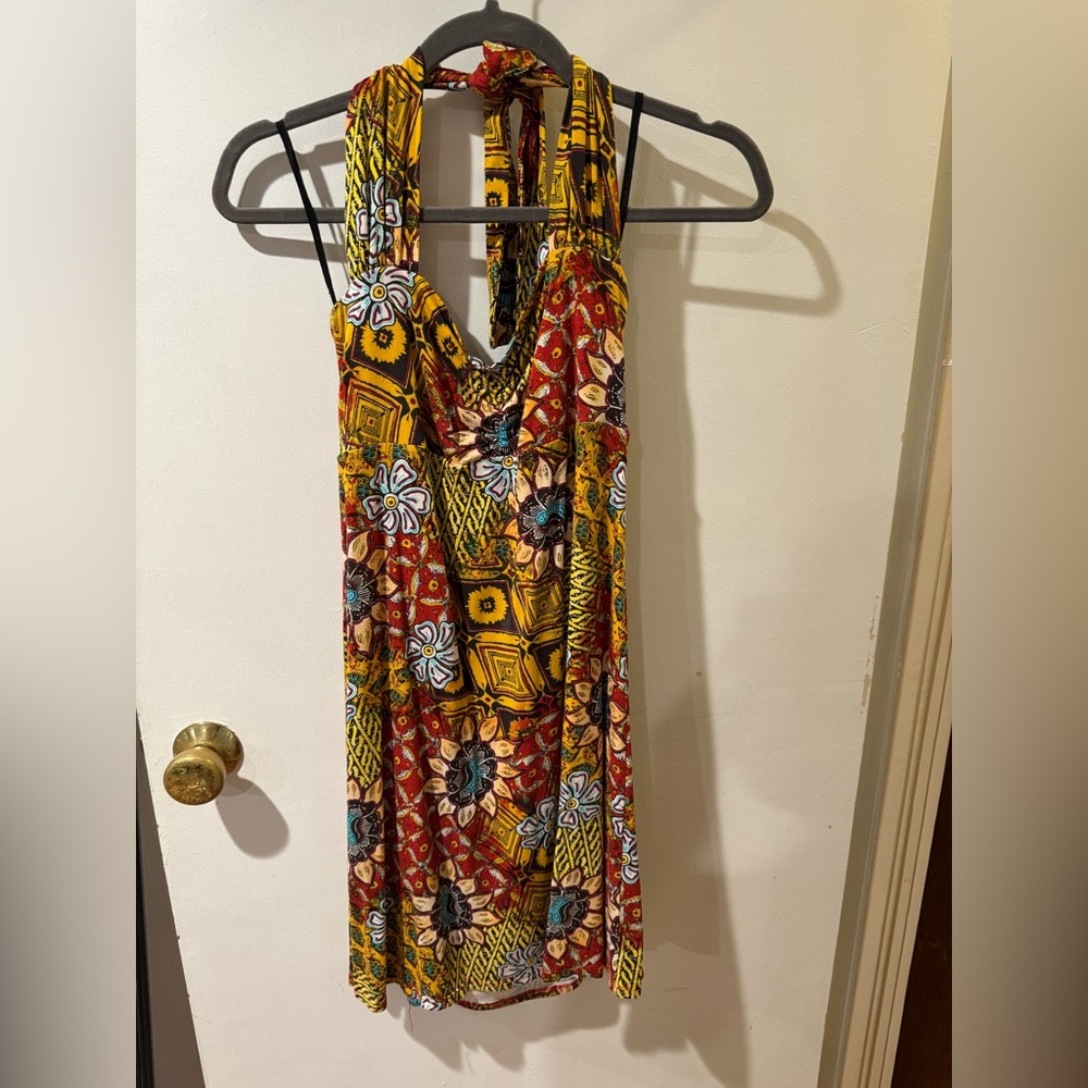 Salaam printed yellow sundress size M